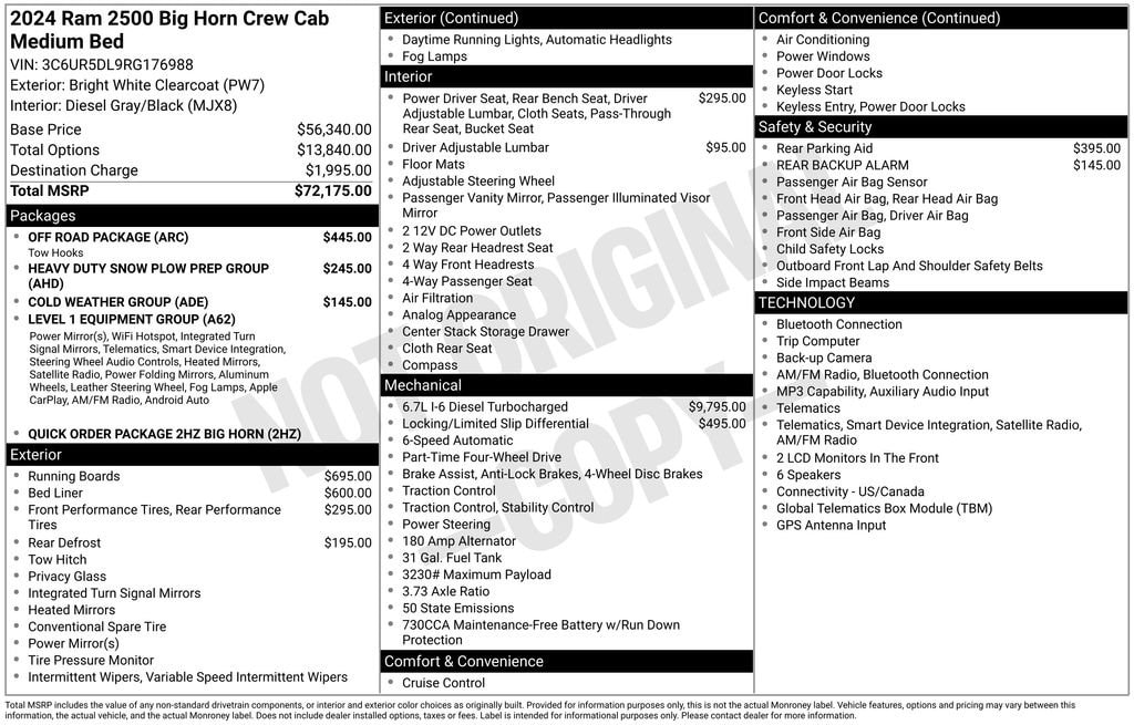 ram ram 2500 pickup 2024 3C6UR5DL9RG176988 image ram ram 2500 pickup 2024 3C6UR5DL9RG176988 image